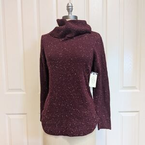 St. John's Bay Women's Burgundy Knit Sweater Multicolor Soft (NEW W/ TAG)